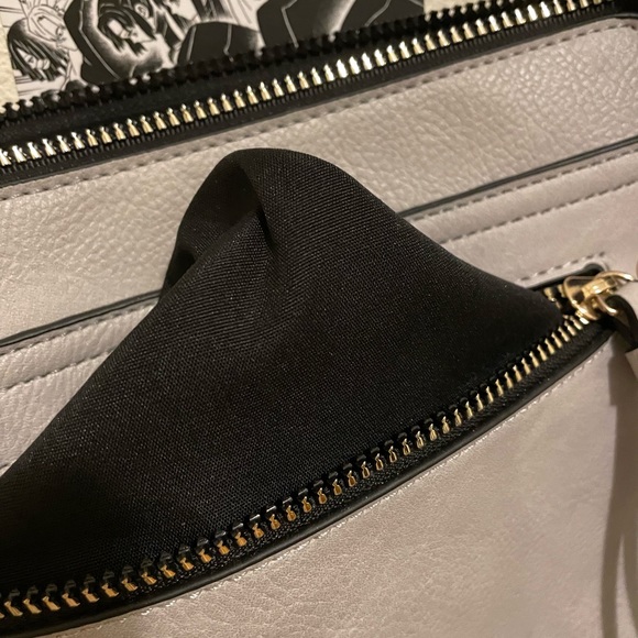 High Fashion Solid Grey Vintage Handbag Cross-Shoulder Bag Multiple Pockets - Picture 2 of 5